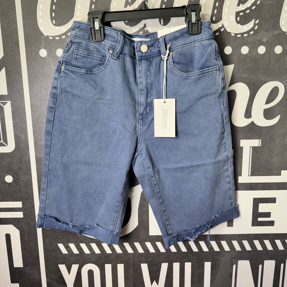 Womens Blue Denim Shorts - Zenana Outfitters